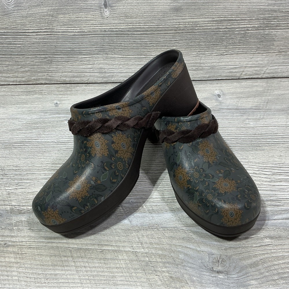 CROCS Womens Sarah Crosslite Floral Dual Comfort Heel Clogs Mules 203764 Size 8 - Picture 9 of 12